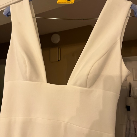 Wtoo by Watters Chloe Sleeveless Plunge Crepe Column Wedding Gown - Picture 6 of 12